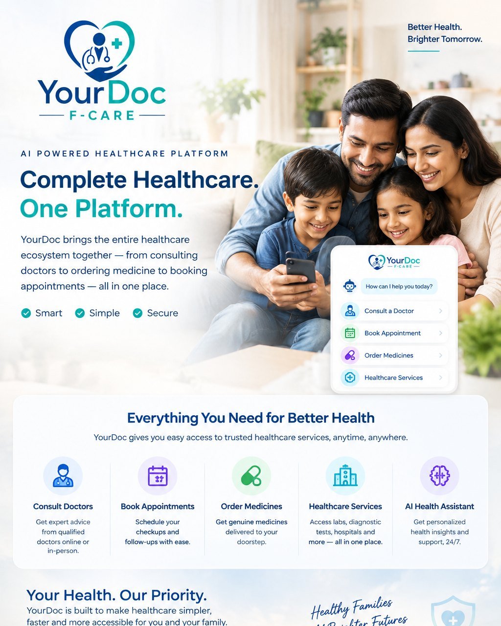 YourDoc F-Care — a family using the YourDoc app